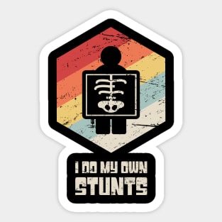 Stunts - Get Well Gift Fractured Broken Rib Sticker